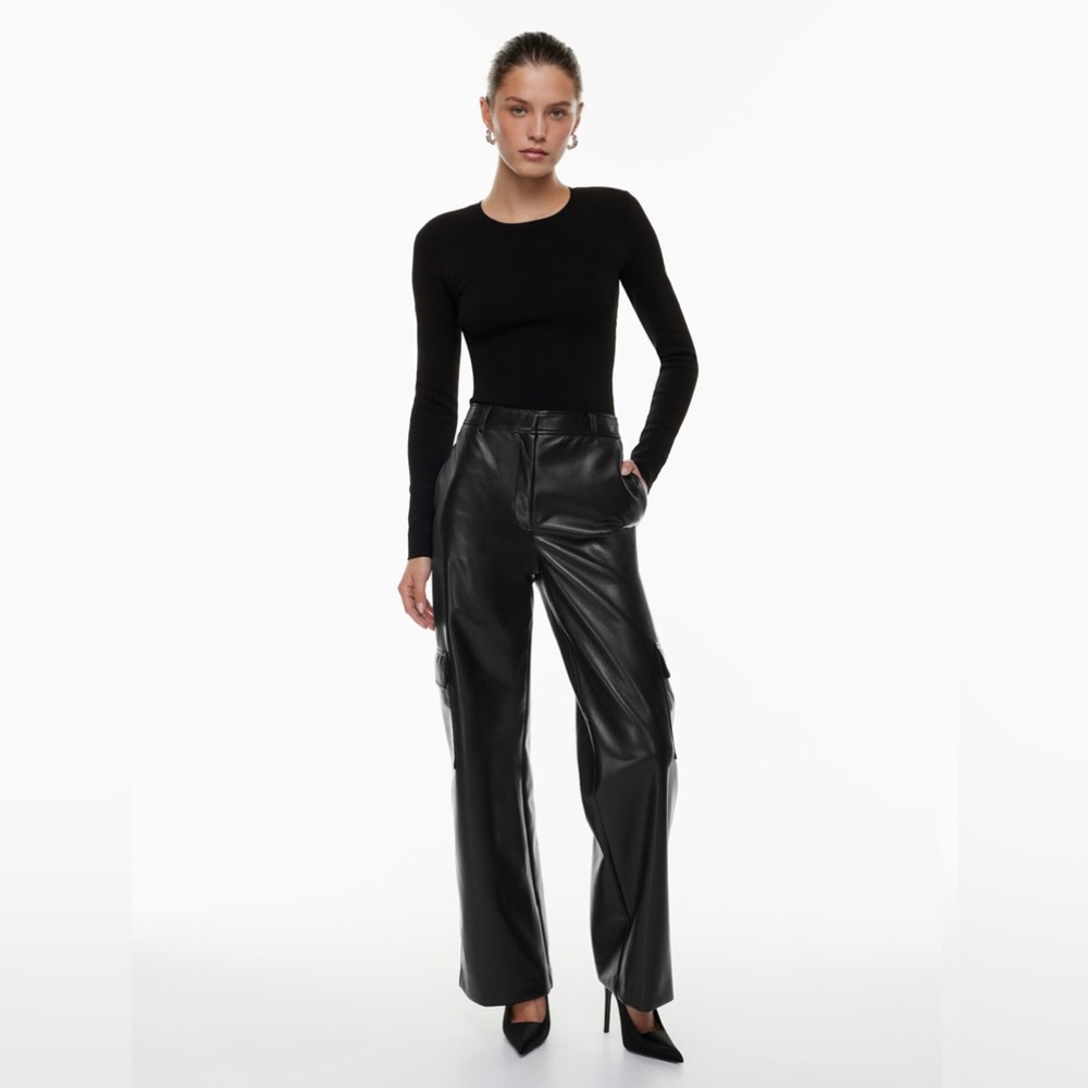 ARITZIA Relaxed Vegan Leather Access cargo pants